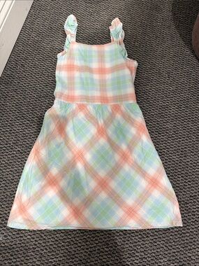 Carter's Pastel Plaid Sundress - Peach, Mint & Light Blue
